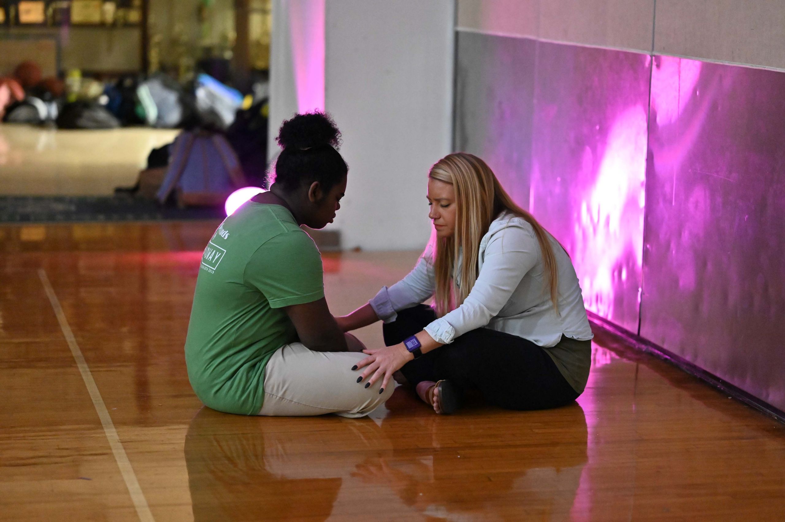 teacher and student praying